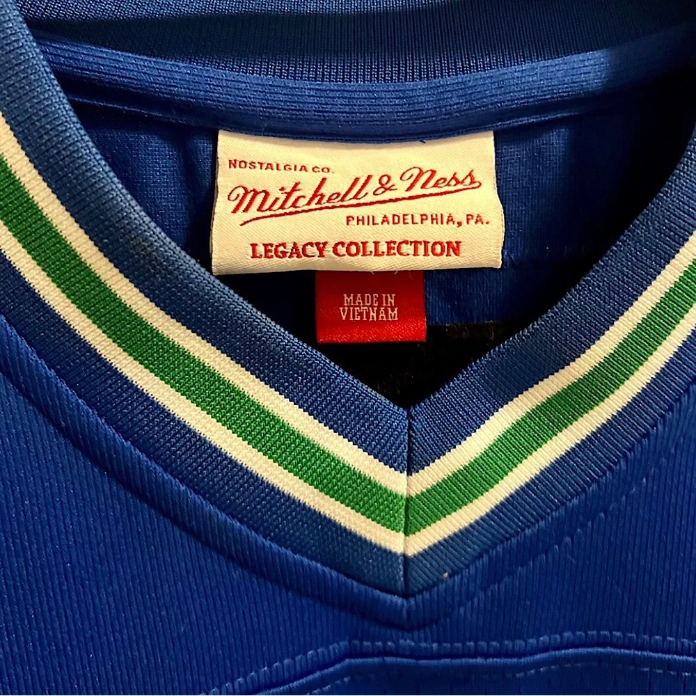 Seattle Seahawks Mitchell & Ness 1985 Steve Largent Jersey Royal/White/Green - Picture 4 of 6